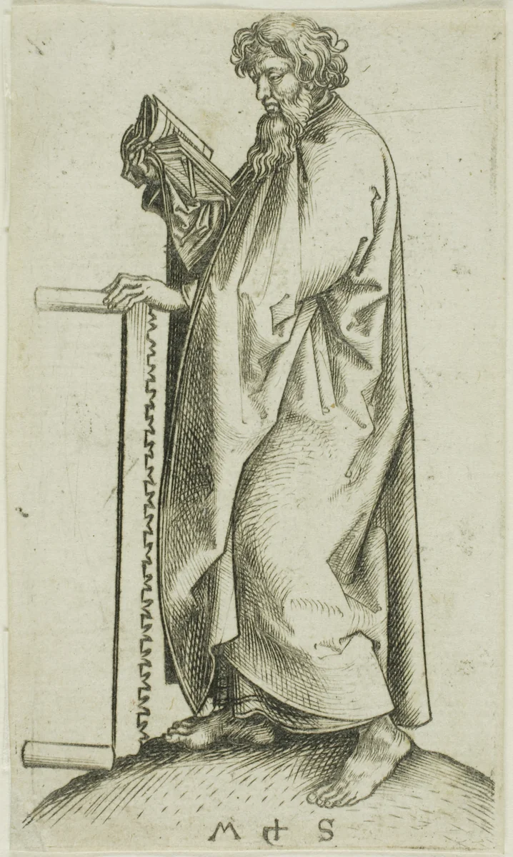 St. Simon, from Apostles by Martin Schongauer, print, 1450-1491