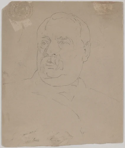 Grover Cleveland [verso] by Eastman Johnson, drawing, 1824-1906
