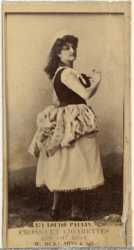Card Number 371, Louise Paullin, from the Actors and Actresses series (N145-3) issued by Duke Sons & Co. to promote Cross Cut Cigarettes by W. Duke, Sons & Co., photograph, 1880-1889