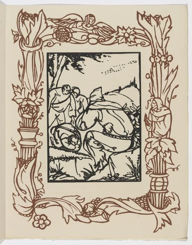 Plate (page 157) from Les Petites Fleurs de St. François (The Little Flowers of St. Francis) by Émile Bernard, illustrated book, 1928