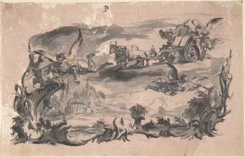 Design for a Book Illustration by Franz Sigrist, drawing, 1750-1800