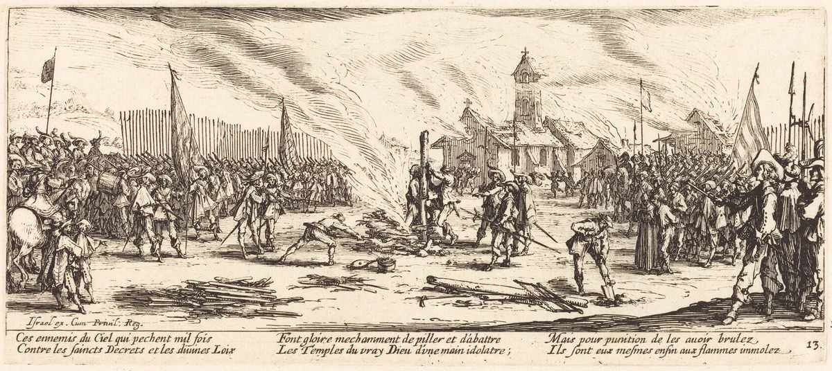 The Stake by Jacques Callot, print, 1633