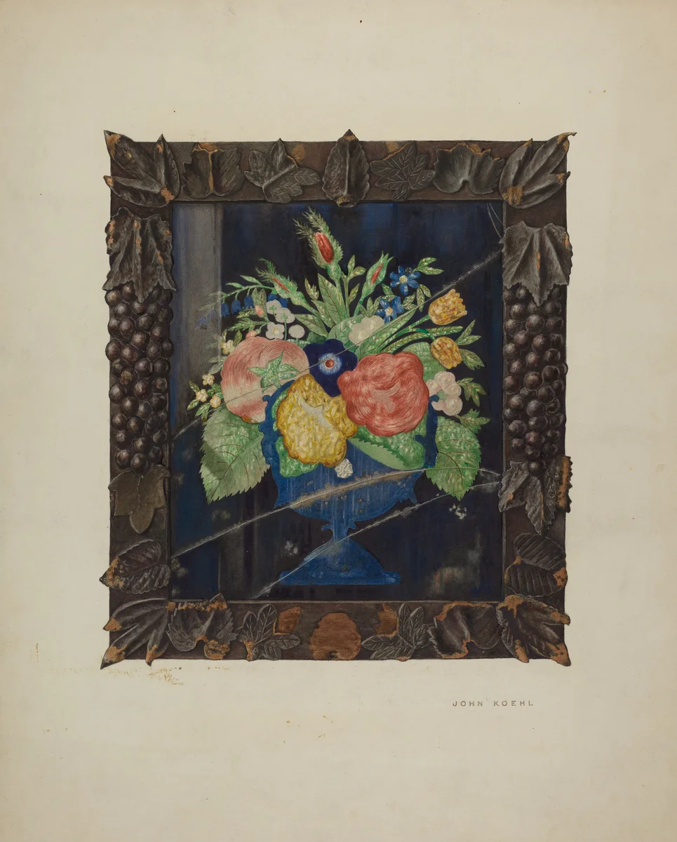 Tin Foil Still Life and Frame by John Koehl, index of american design, 1941