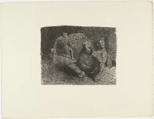 Desperate Gobblin (Verzweifelter Alb) from The Dead Day (Der tote Tag) by Ernst Barlach, print, 1910