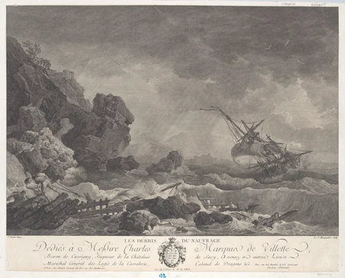 The Debris of the Shipwreck by Joseph Vernet, print, 1751-1793