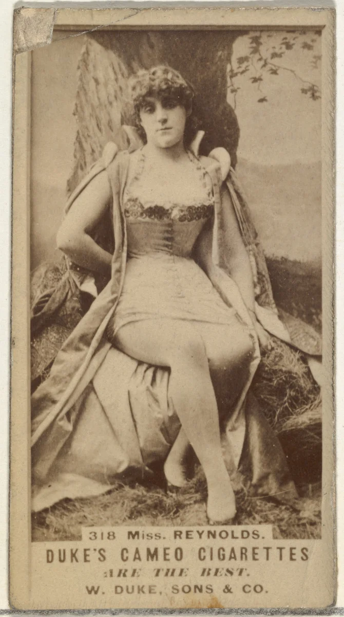 Card Number 318, Miss Reynolds, from the Actors and Actresses series (N145-5) issued by Duke Sons & Co. to promote Cameo Cigarettes by W. Duke, Sons & Co., photograph, 1880-1889