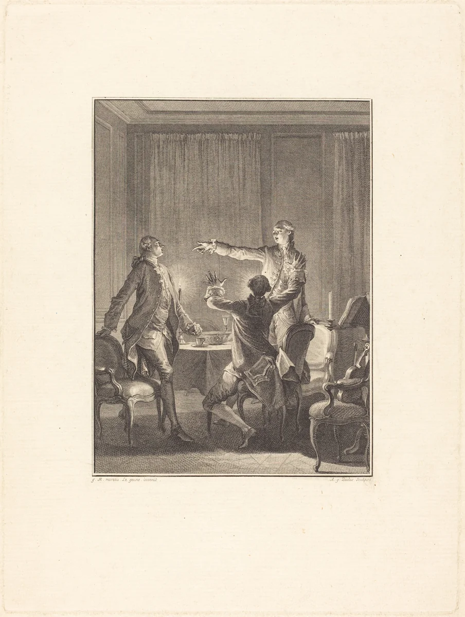La Provocation by Antoine-Jean Duclos, print, 1742-1795