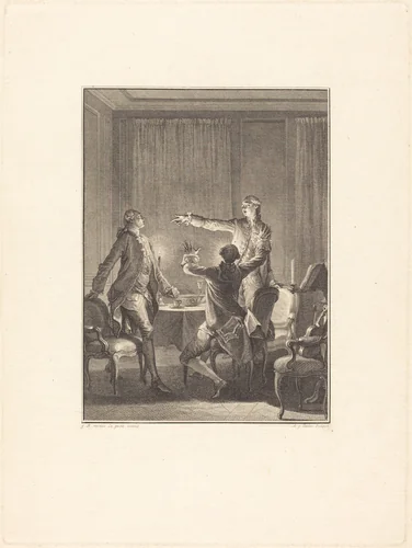 La Provocation by Antoine-Jean Duclos, print, 1742-1795