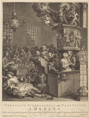Credulity, Superstition, and Fanaticism by William Hogarth, print, 1762