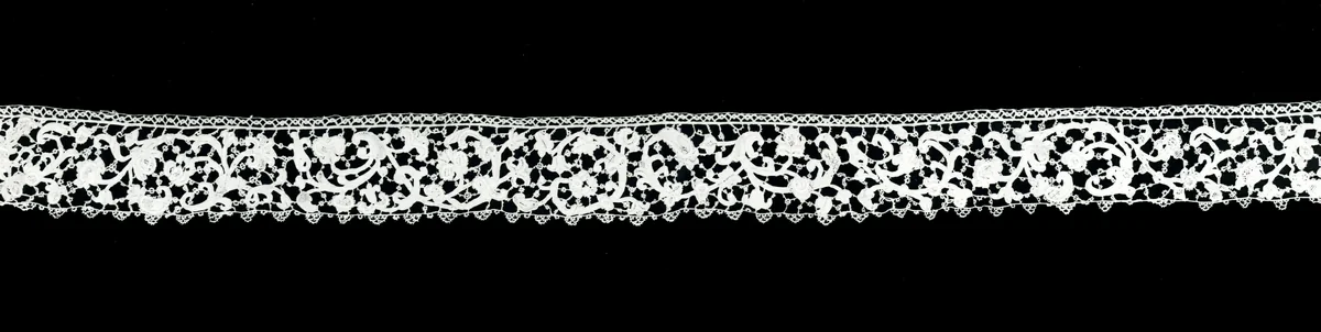 Border by Italy, Venice, textile, 1675-1700