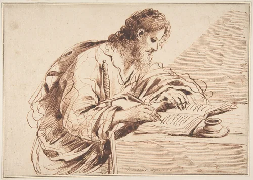 Saint Paul by Guercino, drawing, 1591-1666