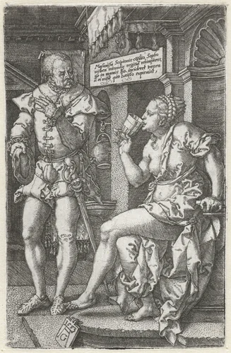 Sophonisba drinkt vergif by Unknown, print, 1553