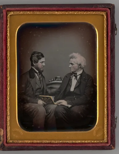 Untitled (Portrait of Two Seated Men) by Abraham Demarest, other, 1857