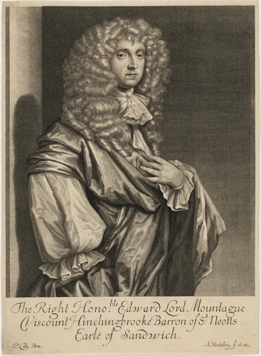 Edward Montagu, Second Earl of Sandwich by Abraham Blooteling, print, 1640-1690