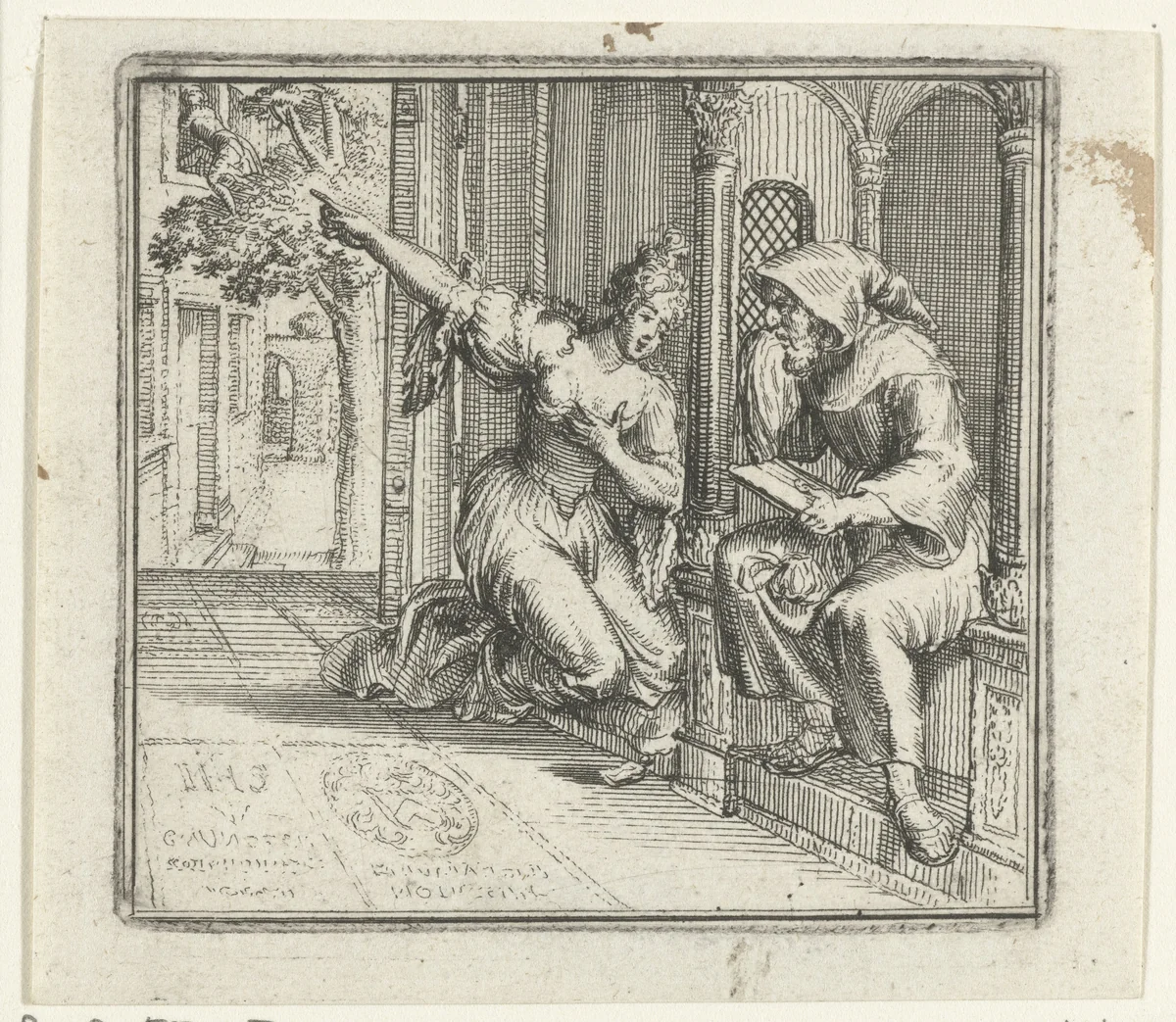 Illustratie voor de Decamerone van Boccaccio by Romeyn de Hooghe, print, 1697
