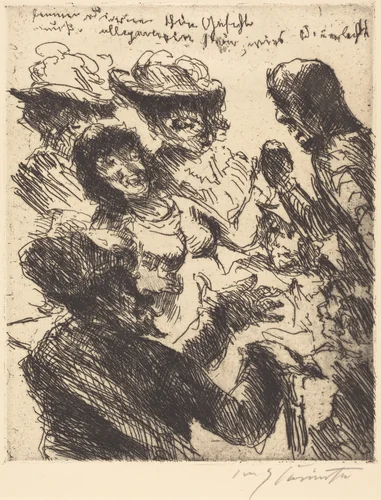 "Einer dirne schön gesicht muss allgemein sein wie's sonnenlicht" ("A Pretty Girl's Face is Like the Sunshine") by Lovis Corinth, print, 1923