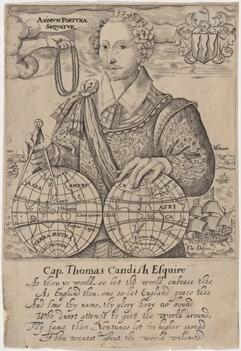 Thomas Cavendish by Robert Boissard, print, 1570-1650