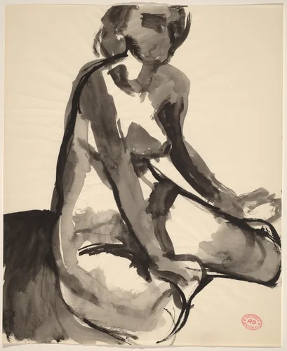 Untitled [seated woman] by Richard Diebenkorn, drawing, 1955-1967