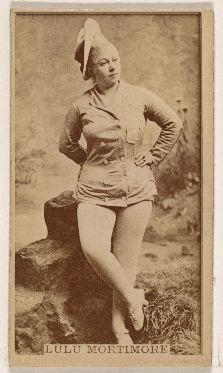 Lulu Mortimore, from the Actresses series (N245) issued by Kinney Brothers to promote Sweet Caporal Cigarettes by Kinney Brothers Tobacco Company, photograph, 1890
