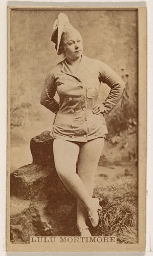 Lulu Mortimore, from the Actresses series (N245) issued by Kinney Brothers to promote Sweet Caporal Cigarettes by Kinney Brothers Tobacco Company, photograph, 1890
