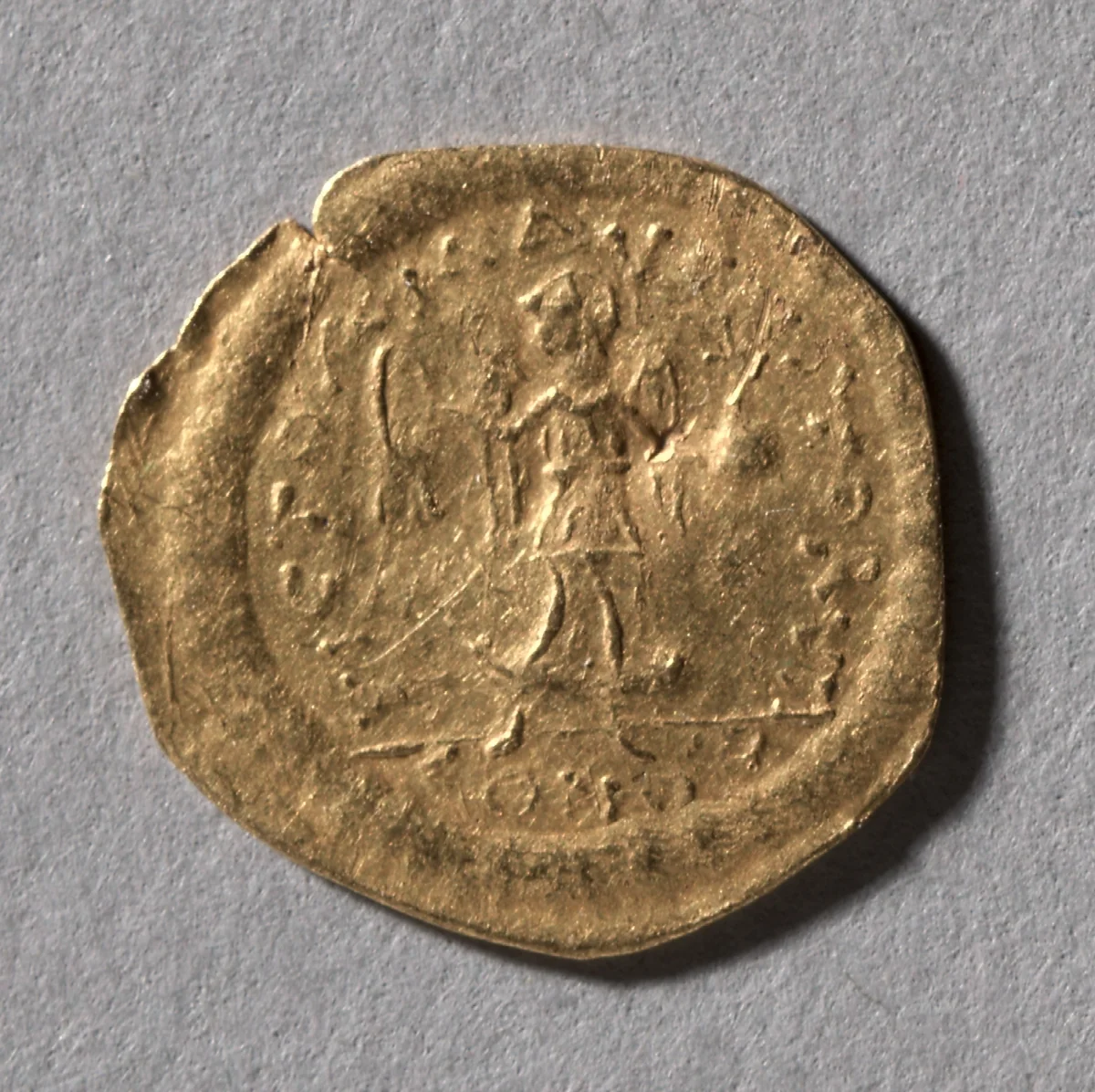 Half Tremissis of Justinian I by Unknown, metalwork, 527-565