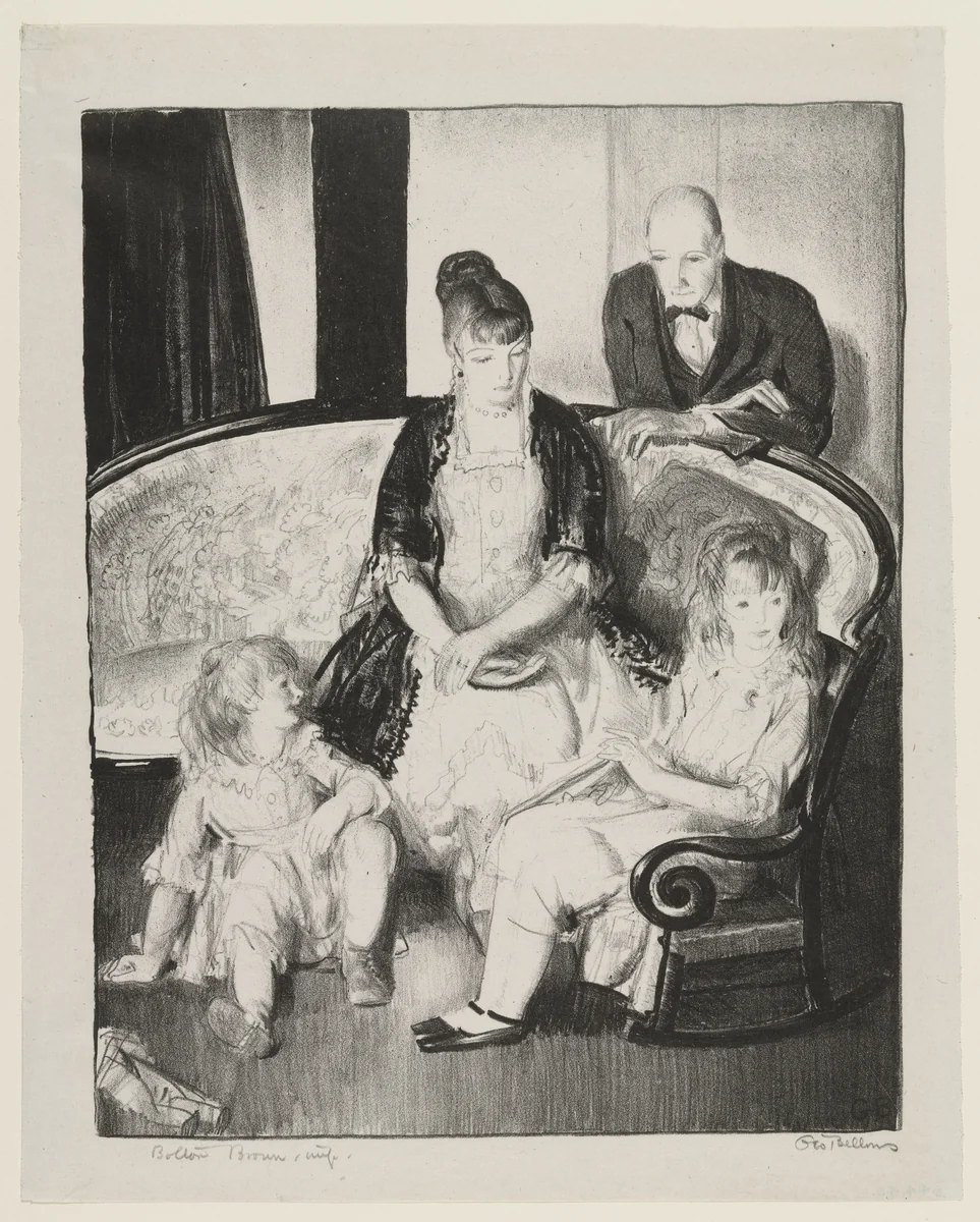 My Family, second stone by George Bellows, print, 1921