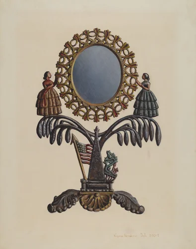 "Jenny Lind" Mirror by Regina Henderer, index of american design, 1939