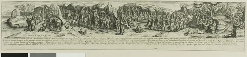 Eleazar and Rebecca by Johann Theodor de Bry, print, 1581-1623