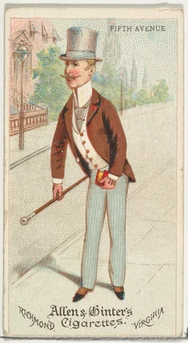 Fifth Avenue, from World's Dudes series (N31) for Allen & Ginter Cigarettes by Allen & Ginter, print, 1888