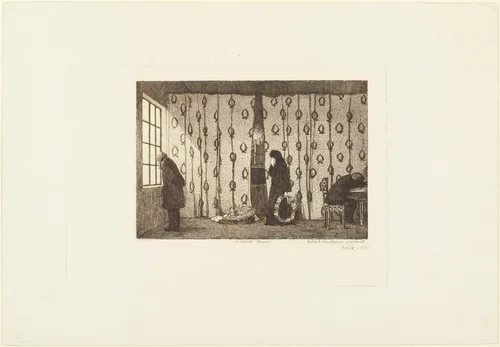 Scene from Michael Kramer (Szenenbild zu Michael Kramer) by Emil Orlik, print, 1904
