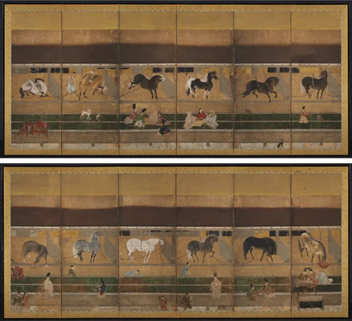 Horse Stable by Unknown, painting, 1500-1525