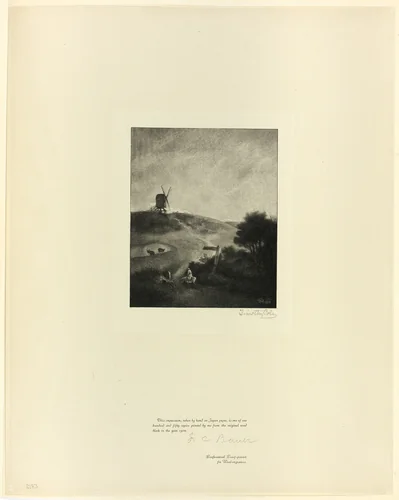 The Windmill, from Old English Masters by Timothy Cole, print, 1899