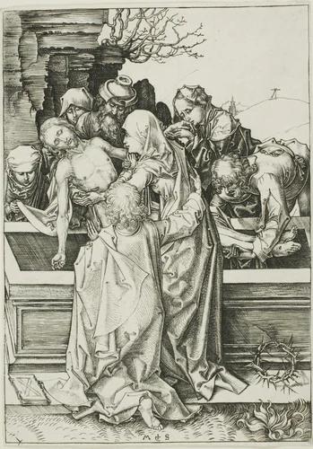 The Entombment by Martin Schongauer, print, 1475-1485