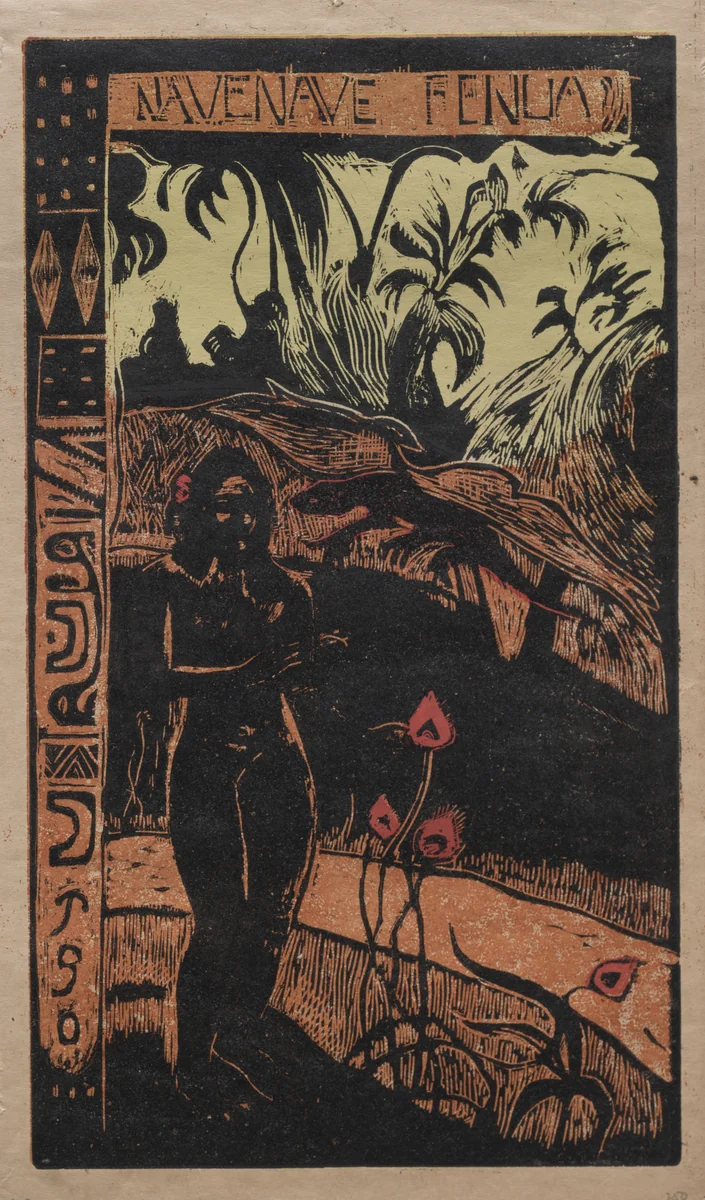 Nave Nave Fenua (Fragrant Isle) by Paul Gauguin, print, 1893-1894