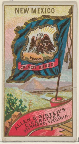 New Mexico, from Flags of the States and Territories (N11) for Allen & Ginter Cigarettes Brands by Allen & Ginter, print, 1888