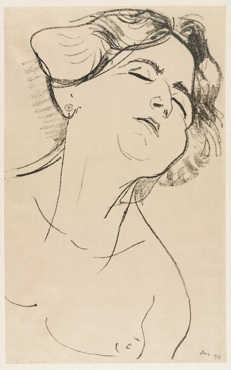 Woman's Head, Eyes Closed (Tête de femme, les yeux clos) by Henri Matisse, print, 1906