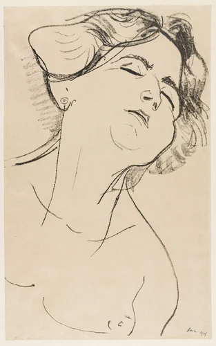Woman's Head, Eyes Closed (Tête de femme, les yeux clos) by Henri Matisse, print, 1906