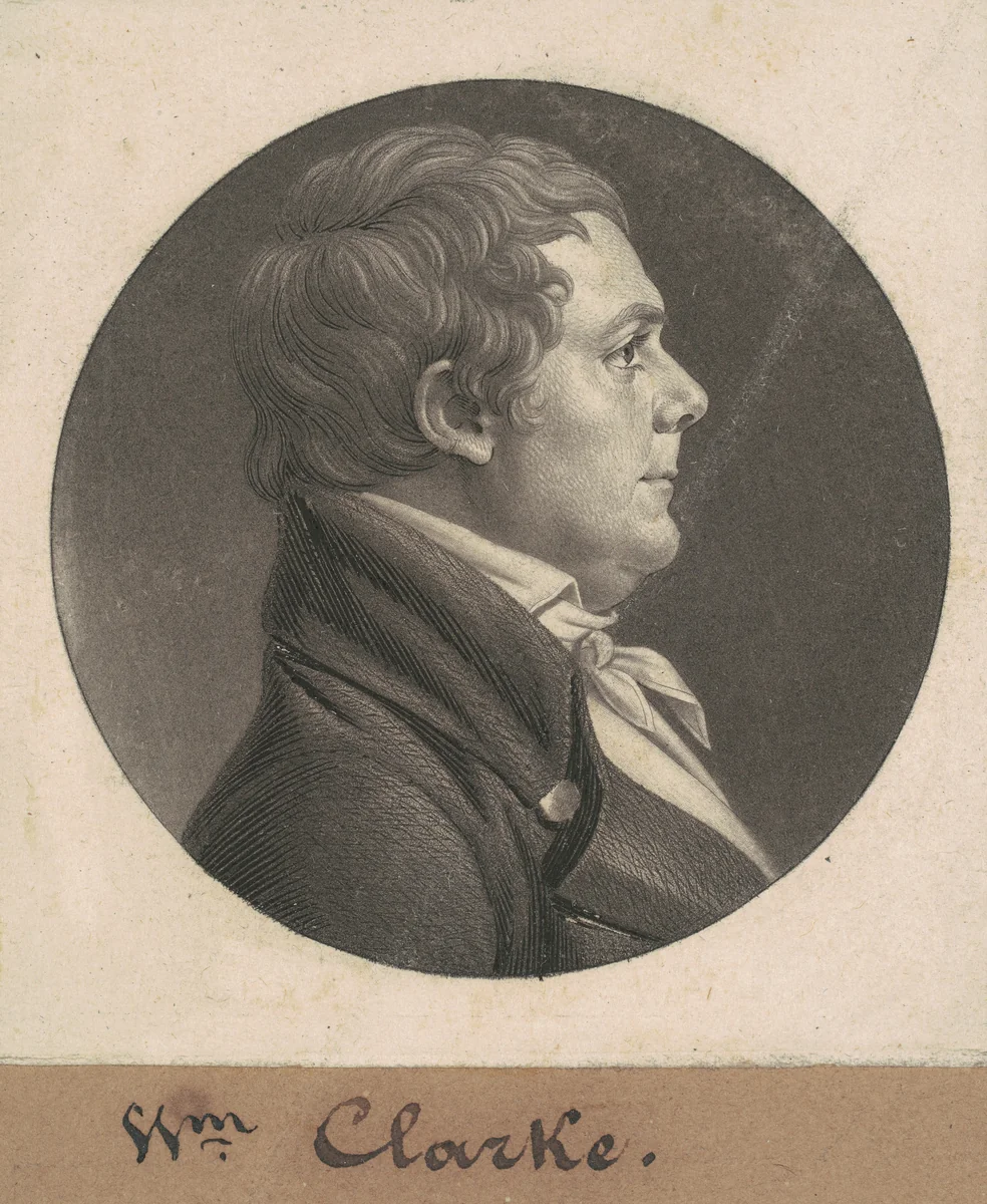William Clark by Charles B. J. Févret de Saint-Mémin, print, 1807