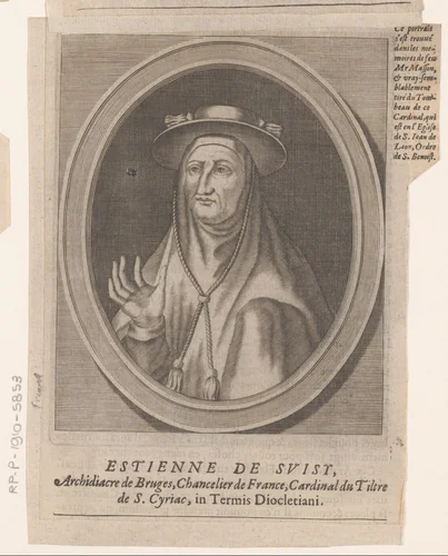 Portret van Étienne de Suisy by Etienne Picart, print, 1660