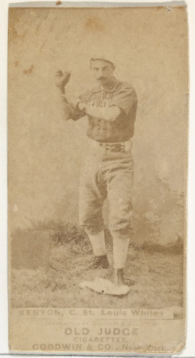 Kenyon, Catcher, St. Louis Whites, from the Old Judge series (N172) for Old Judge Cigarettes by Goodwin & Company, photograph, 1887-1890
