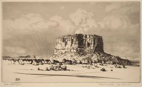 Mesa Encantada, New Mexico (no. 2) by George Elbert Burr, print, 1929-1939