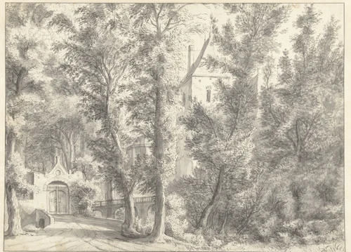 Hofstede Randenbroek bij Amersfoort by Anthonie Waterloo, drawing, 1619-1690