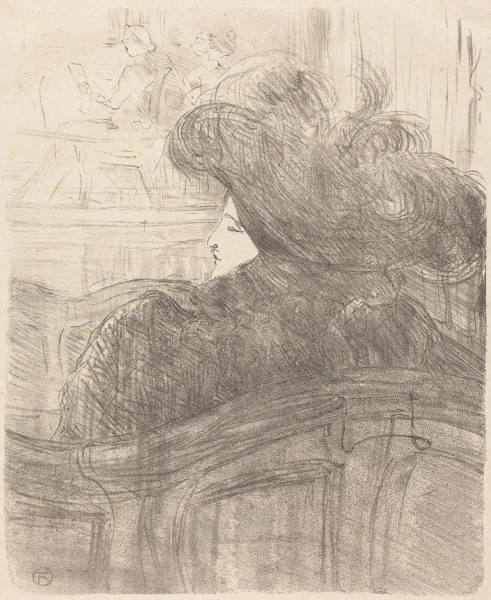 Cléo de Mérode by Henri de Toulouse-Lautrec, print, 1896