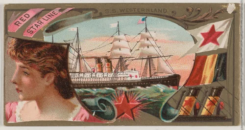 Steamship Westernland, Red Star Line, from the Ocean and River Steamers series (N83) for Duke brand cigarettes by W. Duke, Sons & Co., print, 1887