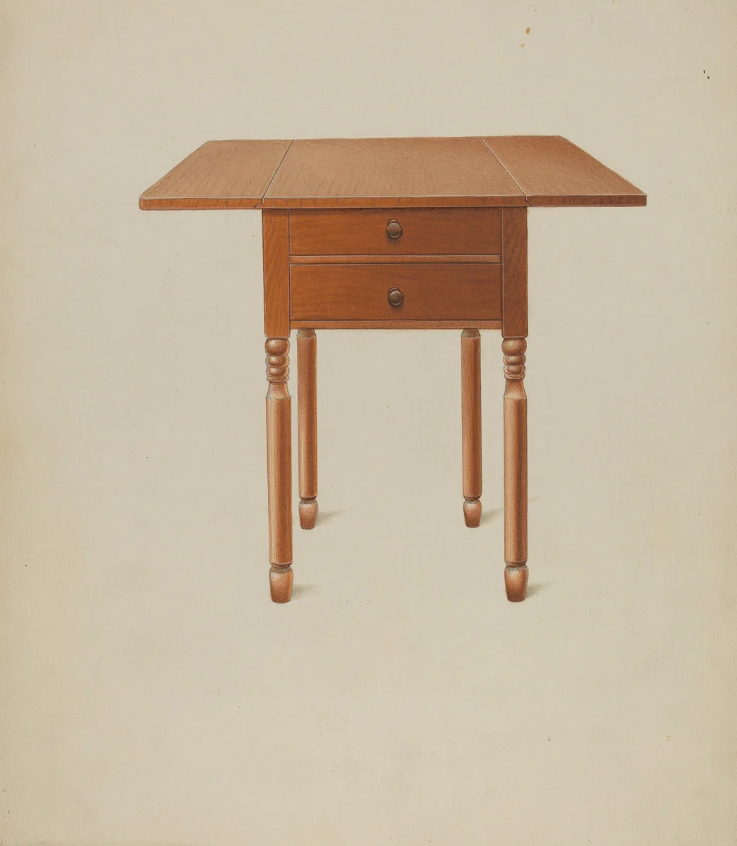 Shaker Table by Alfred H. Smith, index of american design, 1938