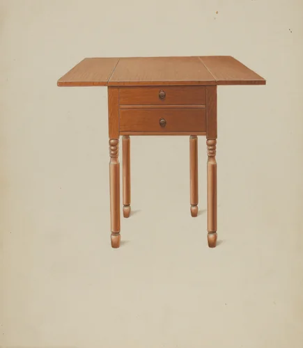 Shaker Table by Alfred H. Smith, index of american design, 1938