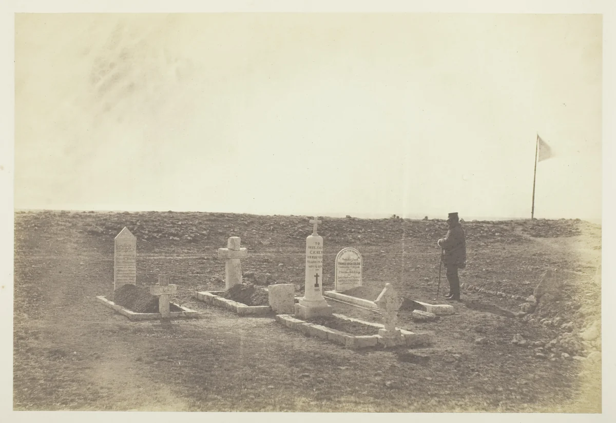 The Tombs of the Generals on Cathcart's Hill by Roger Fenton, photograph, 1855