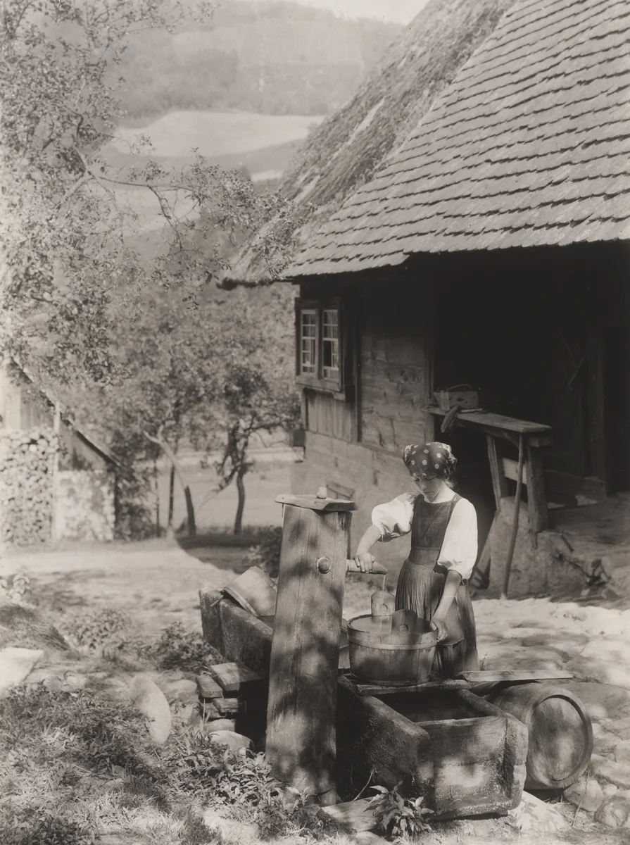At the Pump, Black Forest by Alfred Stieglitz, photograph, 1894