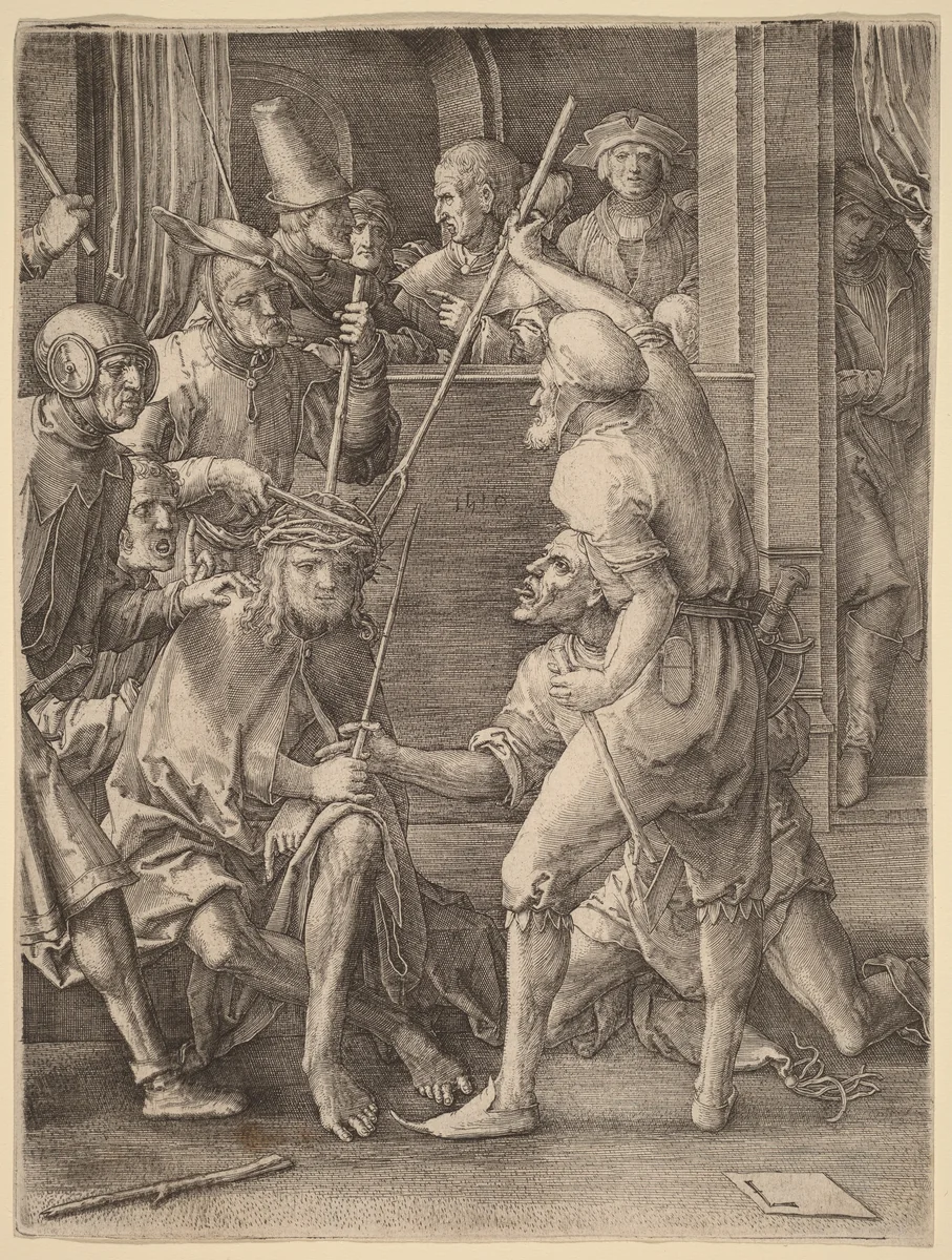 Christ Crowned with Thorns by Lucas van Leyden, print, 1519