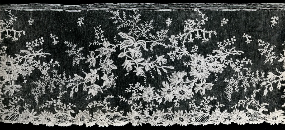 Flounce by Belgium, Brussels, textile, 1860-1899